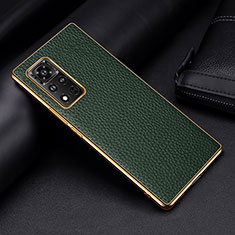 Soft Luxury Leather Snap On Case Cover DL2 for Huawei Honor V40 5G Green