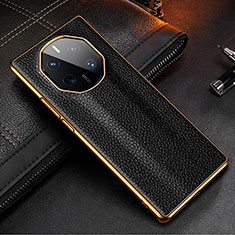 Soft Luxury Leather Snap On Case Cover DL2 for Huawei Mate 50 RS Black