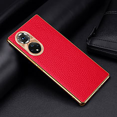 Soft Luxury Leather Snap On Case Cover DL2 for Huawei Nova 9 Red