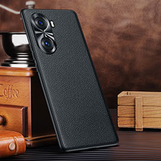 Soft Luxury Leather Snap On Case Cover DL3 for Huawei Honor 60 5G Black