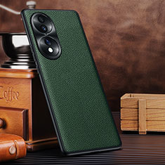 Soft Luxury Leather Snap On Case Cover DL3 for Huawei Honor 70 5G Green