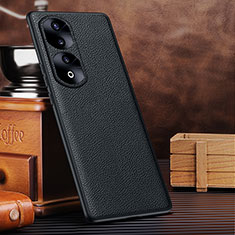 Soft Luxury Leather Snap On Case Cover DL3 for Huawei Honor 90 Pro 5G Black