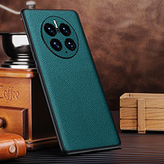 Soft Luxury Leather Snap On Case Cover DL3 for Huawei Mate 50 Pro Cyan