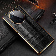 Soft Luxury Leather Snap On Case Cover DL3 for Huawei Mate 50 RS Black