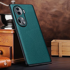 Soft Luxury Leather Snap On Case Cover DL3 for Oppo Reno11 Pro 5G Cyan