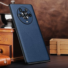 Soft Luxury Leather Snap On Case Cover DL4 for Huawei Honor Magic4 5G Blue