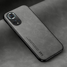 Soft Luxury Leather Snap On Case Cover DY1 for Huawei Honor 50 5G Gray