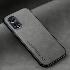 Soft Luxury Leather Snap On Case Cover DY1 for Oppo A1 5G Gray