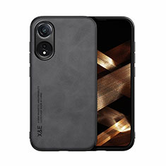 Soft Luxury Leather Snap On Case Cover DY1 for Oppo A18 Black