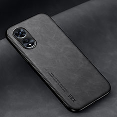 Soft Luxury Leather Snap On Case Cover DY1 for Oppo A1x 5G Black