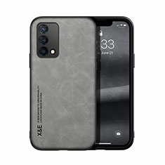 Soft Luxury Leather Snap On Case Cover DY1 for Oppo A74 4G Gray