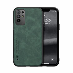 Soft Luxury Leather Snap On Case Cover DY1 for Oppo A95 5G Green