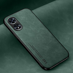 Soft Luxury Leather Snap On Case Cover DY1 for Oppo A98 5G Green