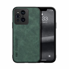 Soft Luxury Leather Snap On Case Cover DY1 for Oppo Find X3 Pro 5G Green