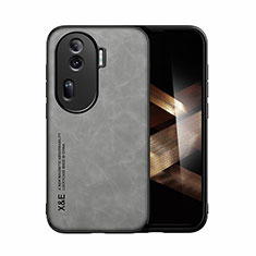 Soft Luxury Leather Snap On Case Cover DY1 for Oppo Reno11 Pro 5G Gray