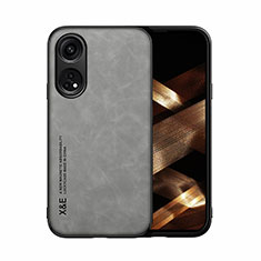 Soft Luxury Leather Snap On Case Cover DY1 for Oppo Reno8 T 4G Gray