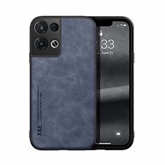 Soft Luxury Leather Snap On Case Cover DY1 for Oppo Reno9 Pro 5G Blue