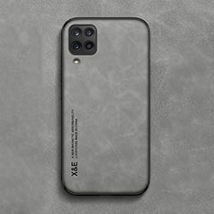 Soft Luxury Leather Snap On Case Cover DY1 for Samsung Galaxy A12 Gray