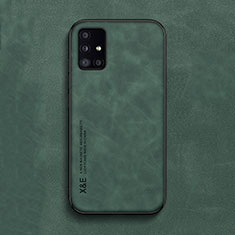 Soft Luxury Leather Snap On Case Cover DY1 for Samsung Galaxy M40S Green