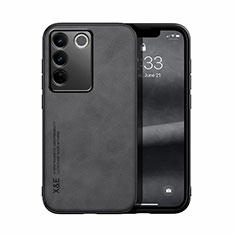 Soft Luxury Leather Snap On Case Cover DY1 for Vivo V27 5G Black