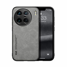 Soft Luxury Leather Snap On Case Cover DY1 for Vivo X90 Pro+ Plus 5G Gray