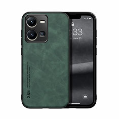 Soft Luxury Leather Snap On Case Cover DY1 for Vivo Y35 4G Green