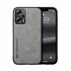 Soft Luxury Leather Snap On Case Cover DY1 for Xiaomi Poco X4 GT 5G Gray