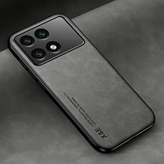 Soft Luxury Leather Snap On Case Cover DY1 for Xiaomi Redmi K70E 5G Gray