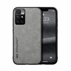 Soft Luxury Leather Snap On Case Cover DY1 for Xiaomi Redmi Note 11 4G (2021) Gray