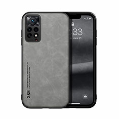 Soft Luxury Leather Snap On Case Cover DY1 for Xiaomi Redmi Note 11 Pro 5G Gray