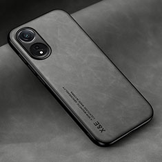 Soft Luxury Leather Snap On Case Cover DY2 for Oppo A18 Gray