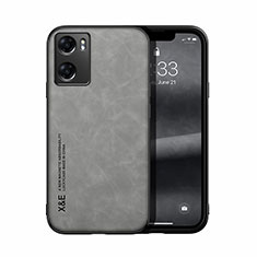 Soft Luxury Leather Snap On Case Cover DY2 for Oppo A77s Gray