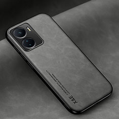 Soft Luxury Leather Snap On Case Cover DY2 for Vivo Y16 Gray