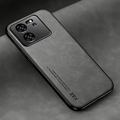 Soft Luxury Leather Snap On Case Cover DY2 for Xiaomi Mi 13T Pro 5G Gray