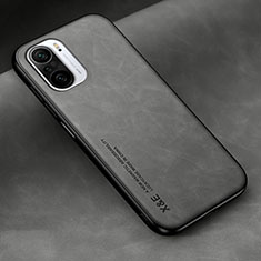 Soft Luxury Leather Snap On Case Cover DY2 for Xiaomi Poco F3 5G Gray