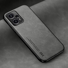 Soft Luxury Leather Snap On Case Cover DY2 for Xiaomi Poco F5 5G Gray