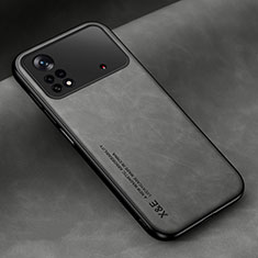 Soft Luxury Leather Snap On Case Cover DY2 for Xiaomi Poco X4 Pro 5G Gray