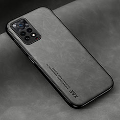 Soft Luxury Leather Snap On Case Cover DY2 for Xiaomi Redmi Note 11 Pro 5G Gray