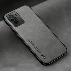 Soft Luxury Leather Snap On Case Cover DY2 for Xiaomi Redmi Note 11 SE India 4G Gray