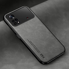 Soft Luxury Leather Snap On Case Cover DY2 for Xiaomi Redmi Note 11E Pro 5G Gray