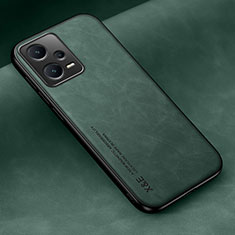 Soft Luxury Leather Snap On Case Cover DY2 for Xiaomi Redmi Note 12 Pro 5G Green
