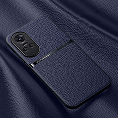 Soft Luxury Leather Snap On Case Cover DY3 for Oppo Reno10 Pro 5G Blue