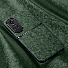 Soft Luxury Leather Snap On Case Cover DY3 for Oppo Reno10 Pro 5G Green