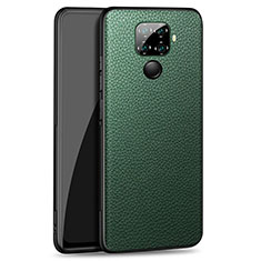 Soft Luxury Leather Snap On Case Cover for Huawei Mate 30 Lite Green