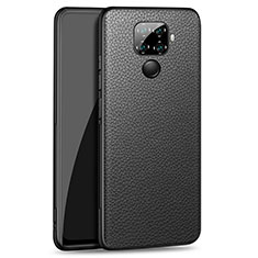 Soft Luxury Leather Snap On Case Cover for Huawei Nova 5z Black