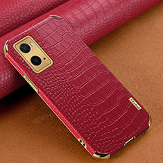 Soft Luxury Leather Snap On Case Cover for Oppo A36 Red