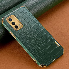Soft Luxury Leather Snap On Case Cover for Oppo A54 5G Green