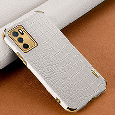 Soft Luxury Leather Snap On Case Cover for Oppo A54s White