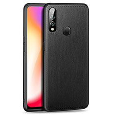Soft Luxury Leather Snap On Case Cover for Oppo A8 Black