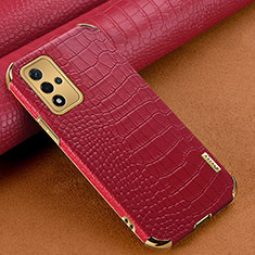 Soft Luxury Leather Snap On Case Cover for Oppo A93s 5G Red